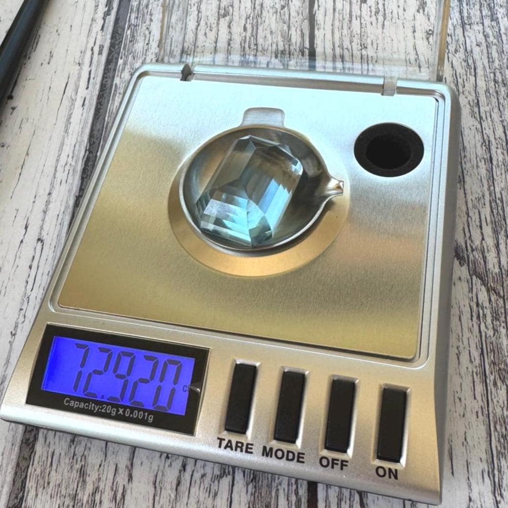 Exceptional 72.92ct London Blue Topaz, Emerald Cut Large Loose Gemstone, Vintage 1970s