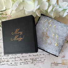 Load image into Gallery viewer, Antique 9ct Gold Pearl Station Necklace. Edwardian Graduated Natural Pearl Chain Choker Necklace. Yellow Gold Tin Cup Pearl Necklace
