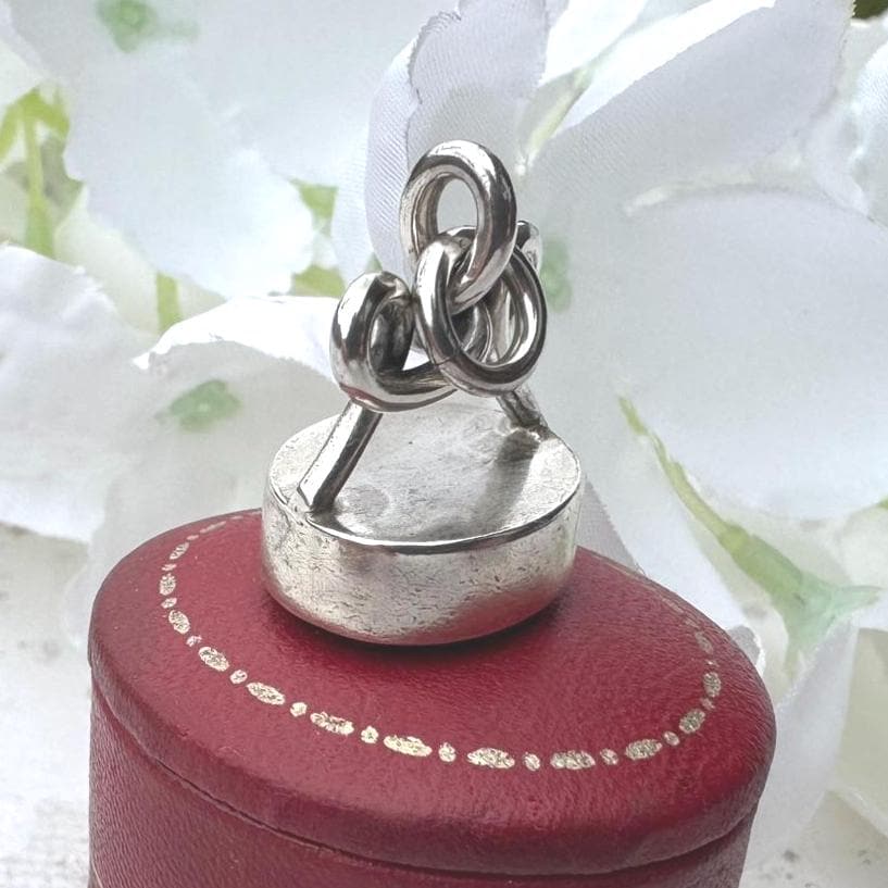 Antique Georgian Silver Eternity Knot Seal Fob Pendant