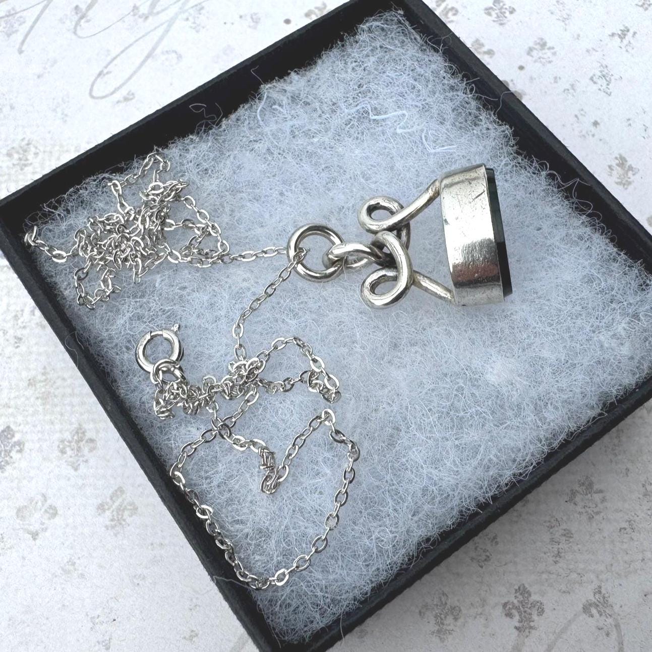 Antique Georgian Silver Eternity Knot Seal Fob Pendant