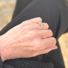 Load image into Gallery viewer, Vintage 9ct Gold Belcher Ring: 1.50ct White Spinel, Dated 1973, Size M/6
