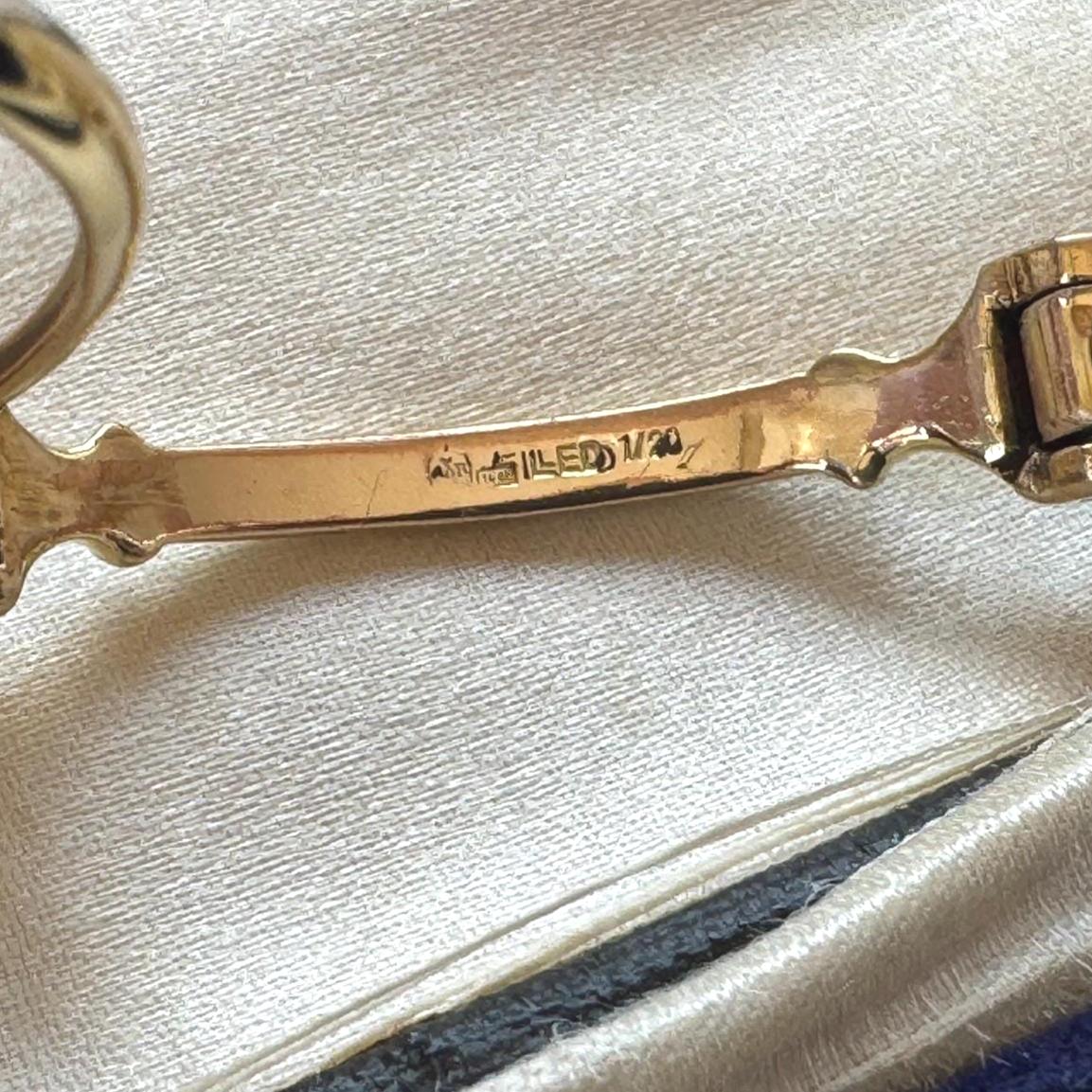Antique 14ct Gold Filled French Blue Enamel Folding Lorgnette/Quizzing Glass In Original Case. Victorian Eyeglasses. Gold Magnifying Pendant