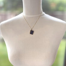 Load image into Gallery viewer, Antique Edwardian Miniature Brass &amp; Enamel Photo Book Charm OXFORD: Novelty Pendant and Chain
