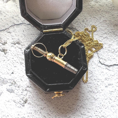 Georgian 18ct Gold Ratchet Pocket Watch Key: Antique Miniature Key Novelty Pendant/Charm/Fob