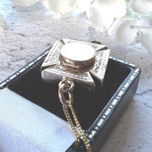 Load image into Gallery viewer, Antique Victorian 9ct Gold Engraved Maltese Cross Hidden Locket Pendant: Optional Chain
