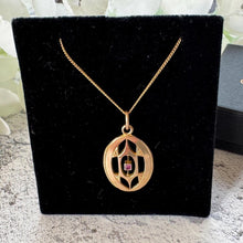 Load image into Gallery viewer, Antique Victorian 18ct Gold &amp; Ruby Pendant: Optional 20&quot; Gold Chain
