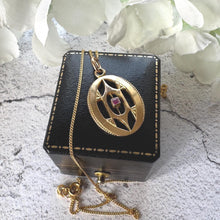 Load image into Gallery viewer, Antique Victorian 18ct Gold &amp; Ruby Pendant: Optional 20&quot; Gold Chain
