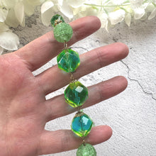 Load image into Gallery viewer, Rare Antique Uranium Glass Statement Necklace – Victorian Vaseline Glass Beads – Collectible Glowing Jewellery
