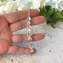 Load image into Gallery viewer, Antique 20ct White Zircon Sterling Silver Bracelet: Art Deco, Natural Gemstone Riviere
