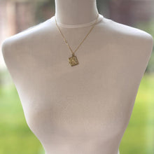 Load image into Gallery viewer, Antique Edwardian Miniature Brass &amp; Enamel Photo Book Charm OXFORD: Novelty Pendant and Chain
