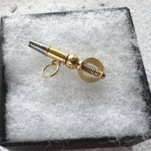 Load image into Gallery viewer, Georgian 18ct Gold Ratchet Pocket Watch Key: Antique Miniature Key Novelty Pendant/Charm/Fob

