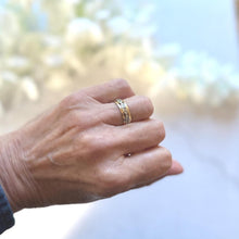 Load image into Gallery viewer, Vintage 1963 9ct Two-Tone Gold &amp; Diamond Eternity Band Ring: Size N-1/2, US 7
