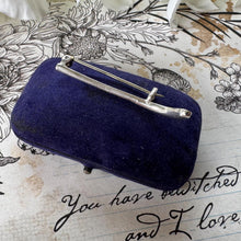 Load image into Gallery viewer, Antique Sterling Silver Hockey Stick Figural Brooch: Boxed Charles Horner Lapel Pin, Chester 1911
