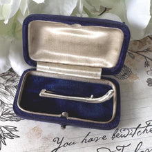 Load image into Gallery viewer, Antique Sterling Silver Hockey Stick Figural Brooch: Boxed Charles Horner Lapel Pin, Chester 1911
