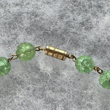 Load image into Gallery viewer, Rare Antique Uranium Glass Statement Necklace – Victorian Vaseline Glass Beads – Collectible Glowing Jewellery
