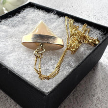 Load image into Gallery viewer, Antique 9ct Gold Shark Tooth Pendant, Great White, South Africa 1919: Optional Gold Chain
