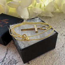 Charger l'image dans la galerie, Victorian 15ct Gold Ankh Cross Pocket Watch Key Pendant Charm

