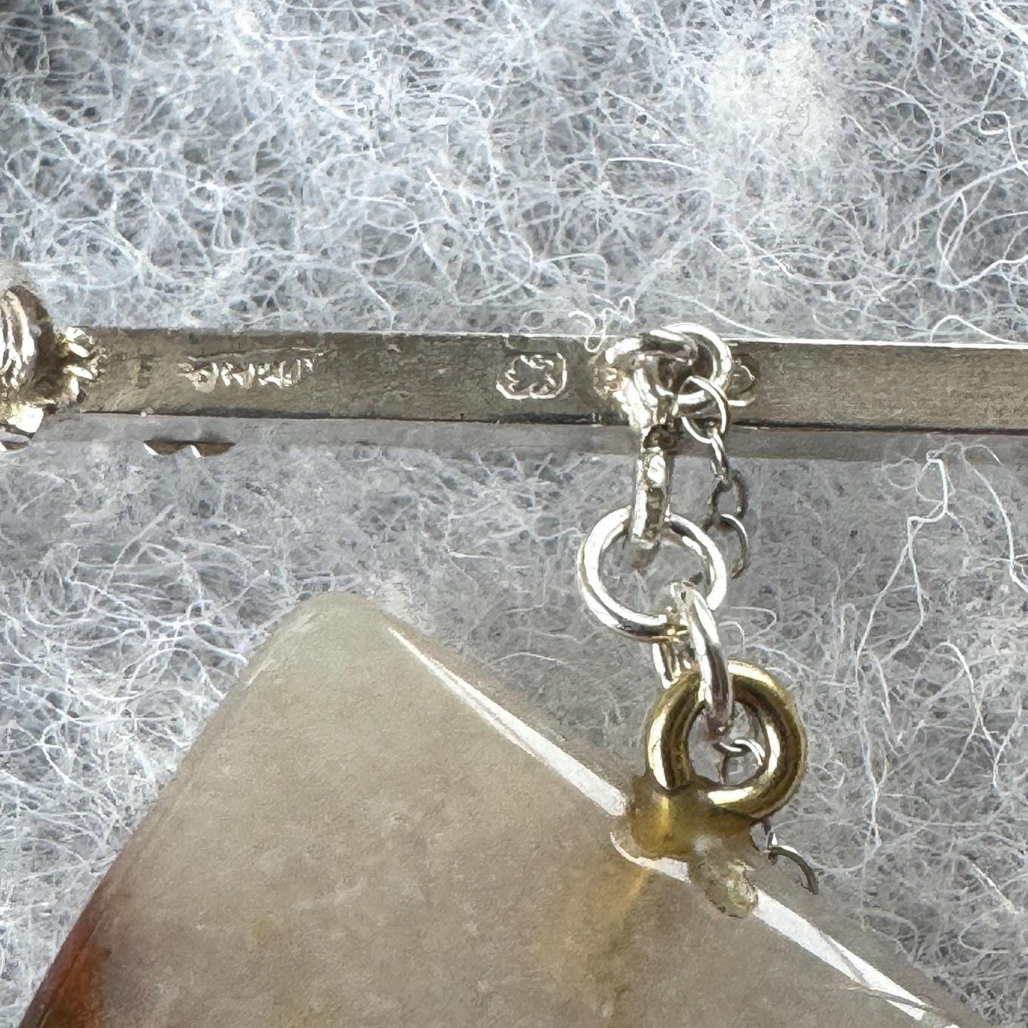Victorian Carved Scottish Agate Claw Pendant Drop Brooch: Antique Scottish Pebble Sterling Silver Jewellery