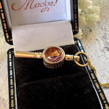 Cargar imagen en el visor de la galería, Antique Victorian 9ct Gold Scottish Citrine &amp; Bloodstone Watch Key Pendant Charm: Optional Chain
