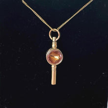 Cargar imagen en el visor de la galería, Antique Victorian 9ct Gold Scottish Citrine &amp; Bloodstone Watch Key Pendant Charm: Optional Chain
