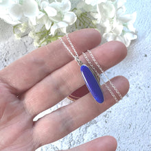 Cargar imagen en el visor de la galería, Victorian Silver &amp; Blue Enamel Miniature Folding Knife Pendant: Antique Novelty Pendant Necklace
