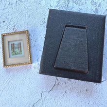 Load image into Gallery viewer, Antique French Gilt Minature Landscape Painting In Original Moseley Ware Fitted Cabinet Case
