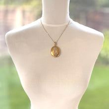 Load image into Gallery viewer, Victorian AEI Mourning Locket, Eternal Love Amity Eternity Infinity. Antique 18ct Gold Vermeil Memorial Pendant

