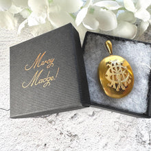Load image into Gallery viewer, Victorian AEI Mourning Locket, Eternal Love Amity Eternity Infinity. Antique 18ct Gold Vermeil Memorial Pendant
