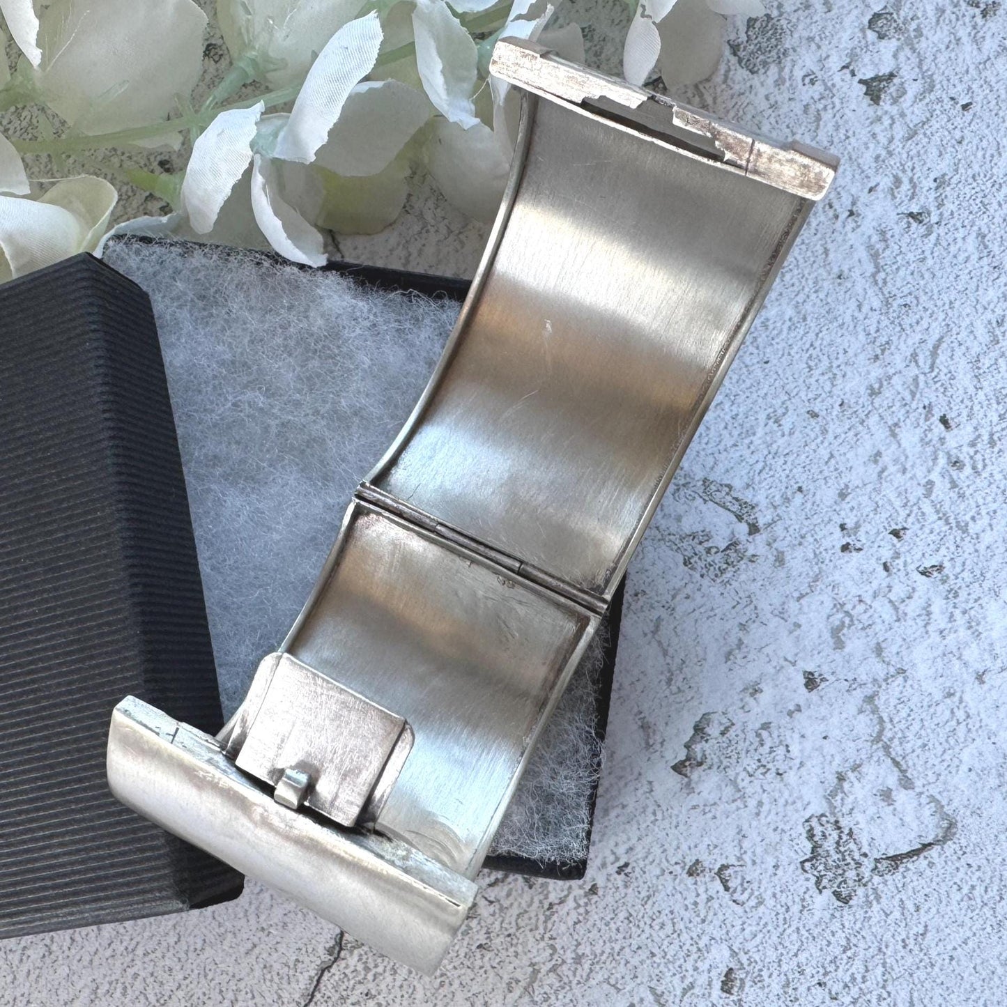 Victorian Sterling Silver & 9ct Rose Gold Bangle c1860