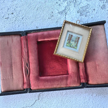 Charger l'image dans la galerie, Antique French Gilt Minature Landscape Painting In Original Moseley Ware Fitted Cabinet Case
