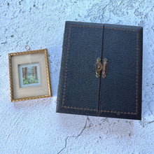 Load image into Gallery viewer, Antique French Gilt Minature Landscape Painting In Original Moseley Ware Fitted Cabinet Case
