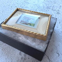 Load image into Gallery viewer, Antique French Gilt Minature Landscape Painting In Original Moseley Ware Fitted Cabinet Case
