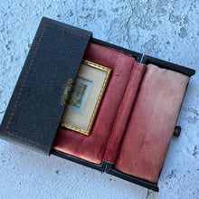 Load image into Gallery viewer, Antique French Gilt Minature Landscape Painting In Original Moseley Ware Fitted Cabinet Case
