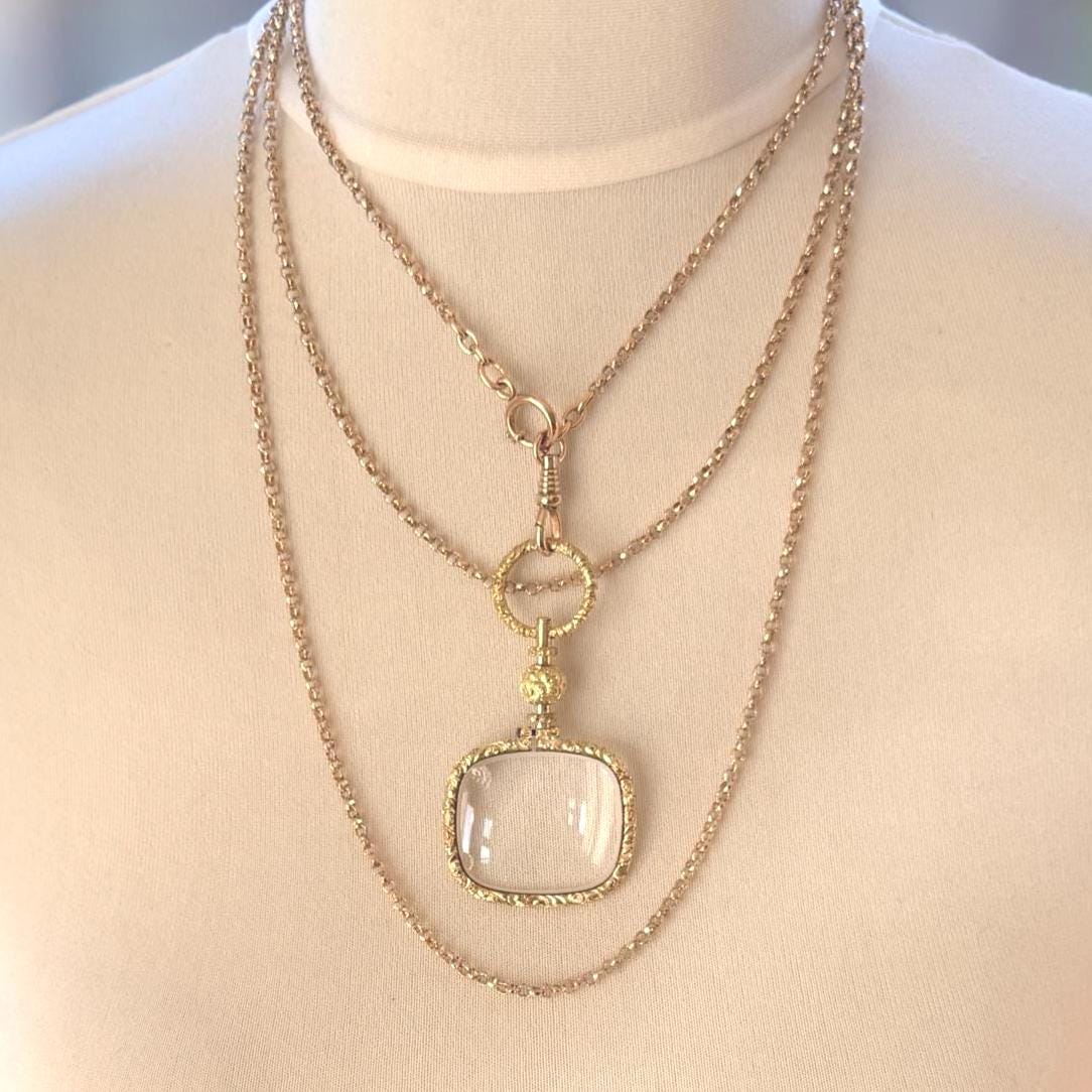 Antique Georgian 18ct Gold Magnifying Quizzing Glass Pendant