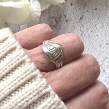 Load image into Gallery viewer, Alexander Ritchie Iona Silver Viking Longship Ring – Scottish Arts &amp; Crafts Celtic Shield Ring
