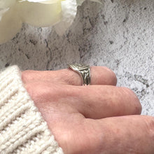 Load image into Gallery viewer, Alexander Ritchie Iona Silver Viking Longship Ring – Scottish Arts &amp; Crafts Celtic Shield Ring
