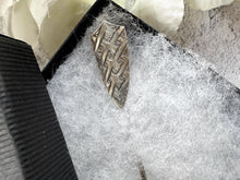 Load image into Gallery viewer, Georgian Sterling Silver Stick Pin: Antique Engraved Shield Lapel
