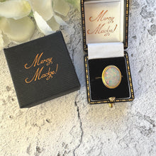 Cargar imagen en el visor de la galería, Antique Natural Opal Oval Solitaire 18ct Yellow Gold Ring: Victorian Ring Size R/8.75
