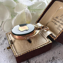 Load image into Gallery viewer, Victorian 9ct Gold Scottish Bloodstone Spinner Fob: Antique Eternity Love Knot &amp; Shield Large Pendant, Hallmarked 1894
