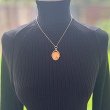 Load image into Gallery viewer, Victorian 9ct Gold Scottish Bloodstone Spinner Fob: Antique Eternity Love Knot &amp; Shield Large Pendant, Hallmarked 1894
