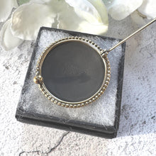Charger l'image dans la galerie, Vintage Wedgwood Black Jasperware Sterling Silver Cupid Brooch

