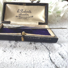 Load image into Gallery viewer, Georgian Sterling Silver Stick Pin: Antique Engraved Shield Lapel
