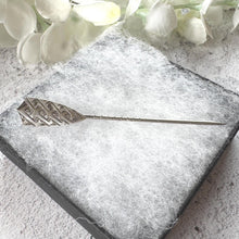 Load image into Gallery viewer, Georgian Sterling Silver Stick Pin: Antique Engraved Shield Lapel
