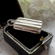 Load image into Gallery viewer, Rare Georgian Silver Miniature Cigar Box Vinaigrette Pendant
