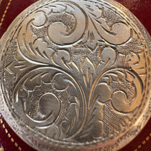Carica l'immagine nel visualizzatore di Gallery, Vintage Sterling Silver Enamel Floral Locket, Victorian Style Photo Locket Necklace
