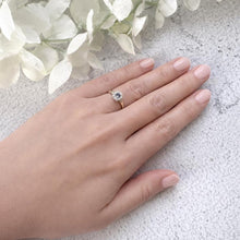 Load image into Gallery viewer, Antique 1920s Sapphire Diamond Cluster Ring: 18ct Gold &amp; Platinum Edwardian/Art Deco Engagement Ring
