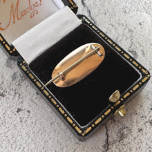 Load image into Gallery viewer, Antique Georgian 15ct Gold Hairwork Keepsake Brooch Circa 1800 : Sentimental Memorial Cravat/Lapel Pin
