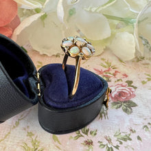 Charger l'image dans la galerie, Antique Victorian Natural Opal &amp; Diamond Daisy Cluster Ring, Size UK T, US 9-1/2
