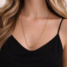 Lade das Bild in den Galerie-Viewer, Vintage 9ct Gold Oval Belcher Link 27" Long Chain Necklace: London 1983 Hallmarks
