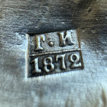 Carica l'immagine nel visualizzatore di Gallery, Rare Antique Imperial Russian Niello Silver Zoomorphic Belt Buckle, Dated 1872, Caucasus Dagestan
